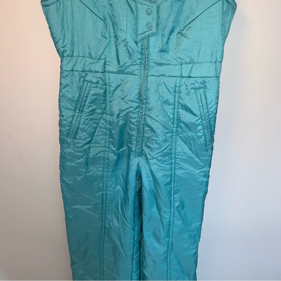 Euroski Teal Snow Bib Overalls Winter Ski Snowboard - Picture 7 of 11